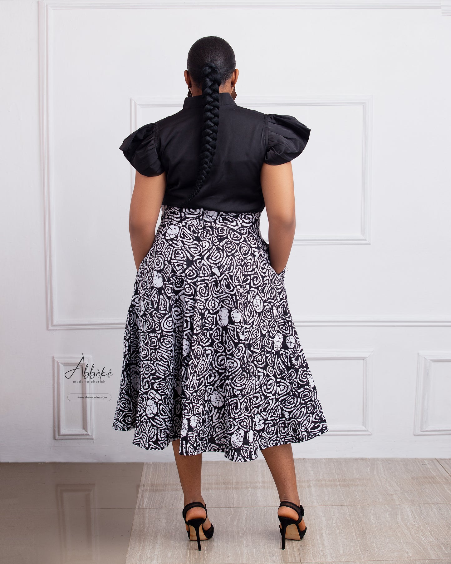 Amaka Skirt - White and Black